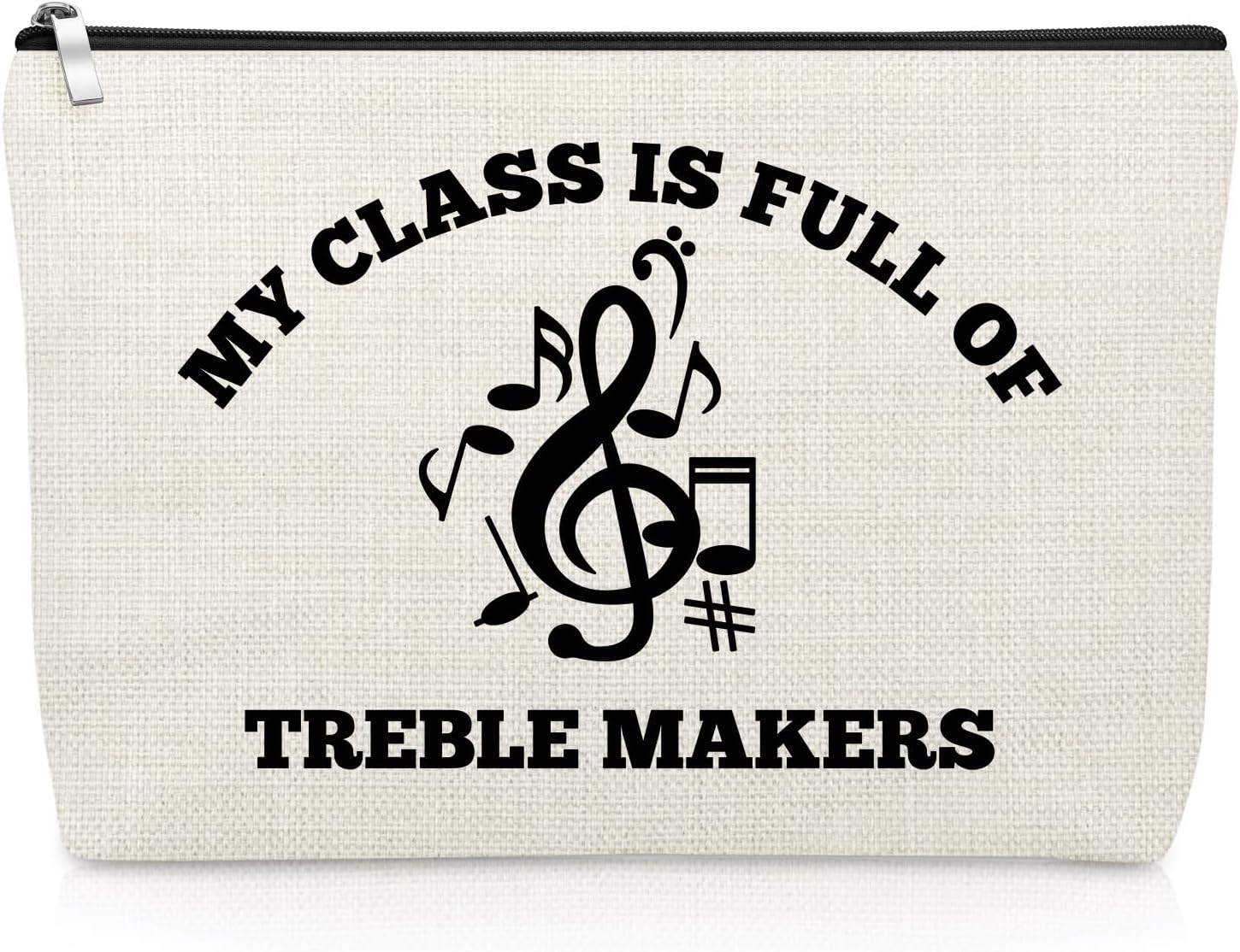 Funny Music Teacher Gifts for Women Music Lover Makeup Bag Musical Themed Gift Thank You Cosmetic Bag for Musical Teacher Appreciation Graduation Christmas Birthday Present for Musician Travel Pouch