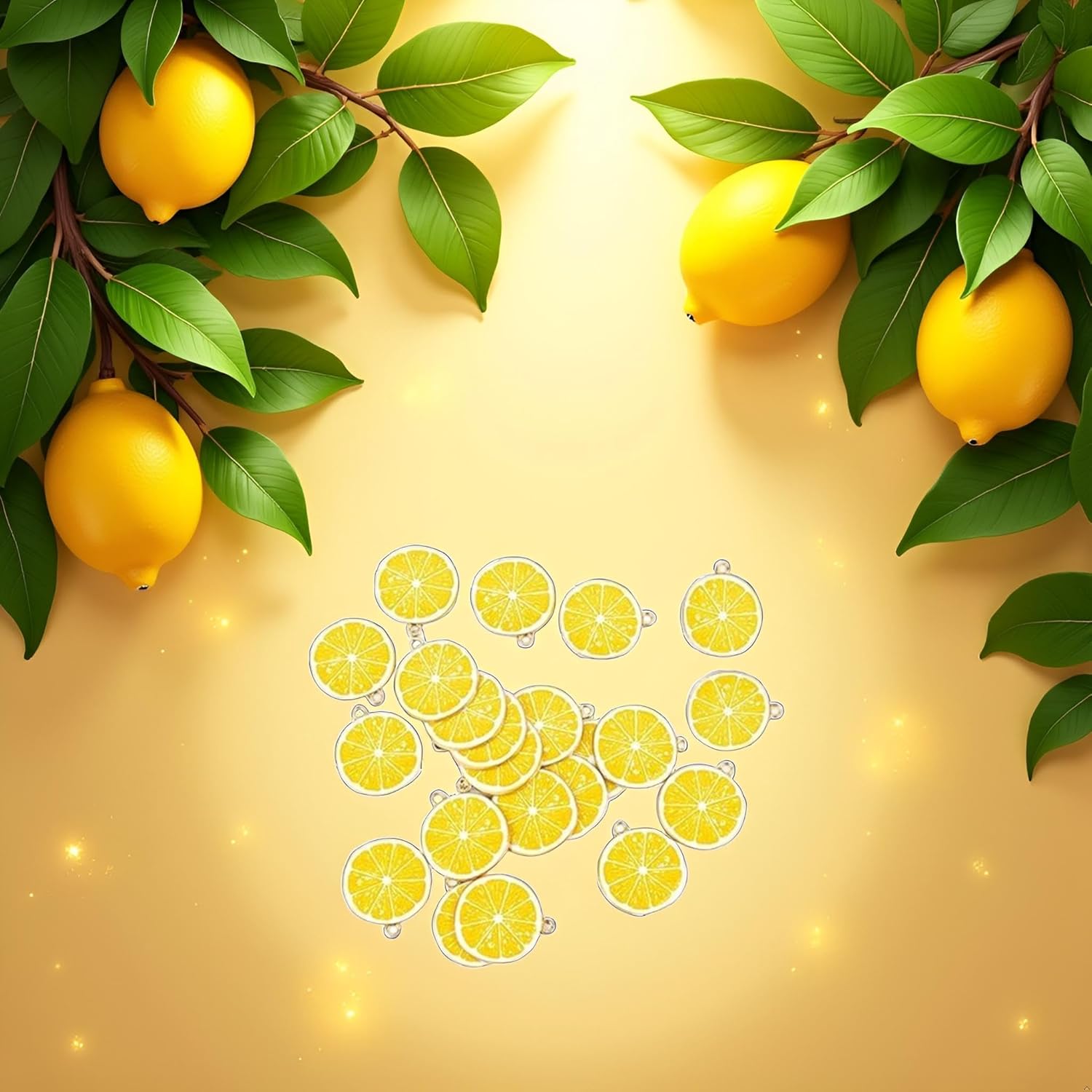 20 Pcs Yellow Lemon Fruit Enamel Lemon Charms Pendant Beads for DIY Jewelry Making Bracelet Necklace Beading and Making - Image 7