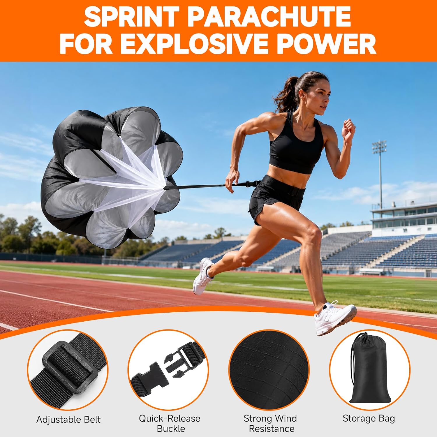 Agility Ladder, Soccer Football Training Equipment Agility & Speed Training | 20ft Ladder,4 Adjustable Hurdles, Parachute, Cones & Jump Rope, Basketball Football Accessories football gear