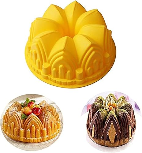Molde de silicona para pastel de Navidad de 8.7 pulgadas, molde de silicona para pasteles de cumpleaños, magdalenas, pan, tarta, flan, tarta,