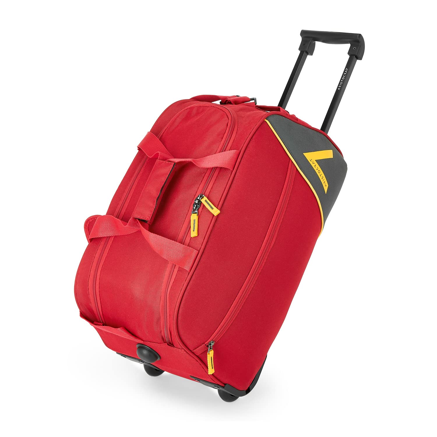 AristocratPolyester Solid Pattern Dream Nxt Speed_Wheel 8 Wheel Suitcase Dft (H) 55 Red (Red, Small)