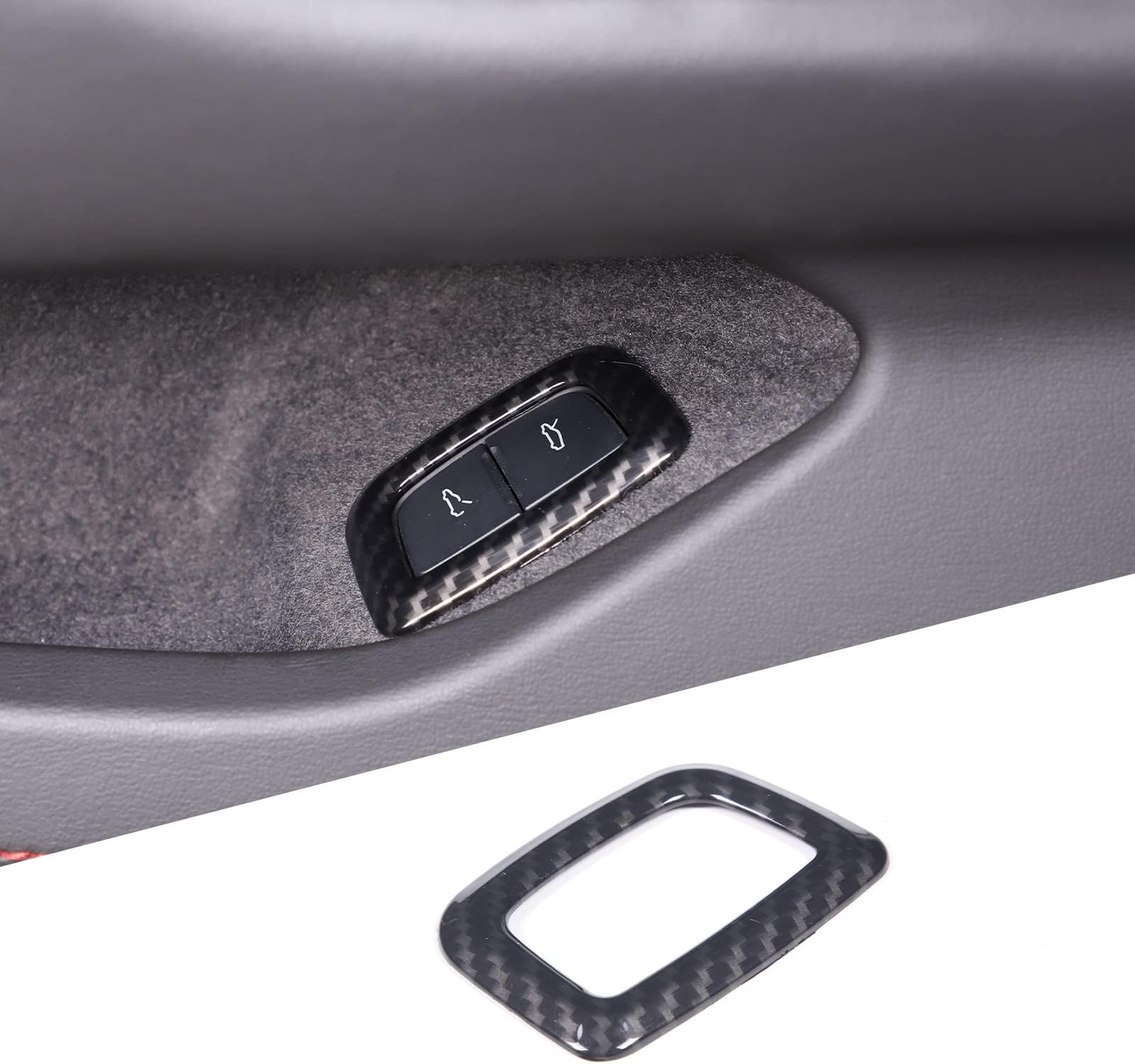 Daeiclru Car Trunk Switch Button Cover Trim Compatible with Chevrolet Corvette C8 2020-2023, ABS Rear Trunk Switch Panel Trim Frame Accessories (Carbon Fiber Pattern)