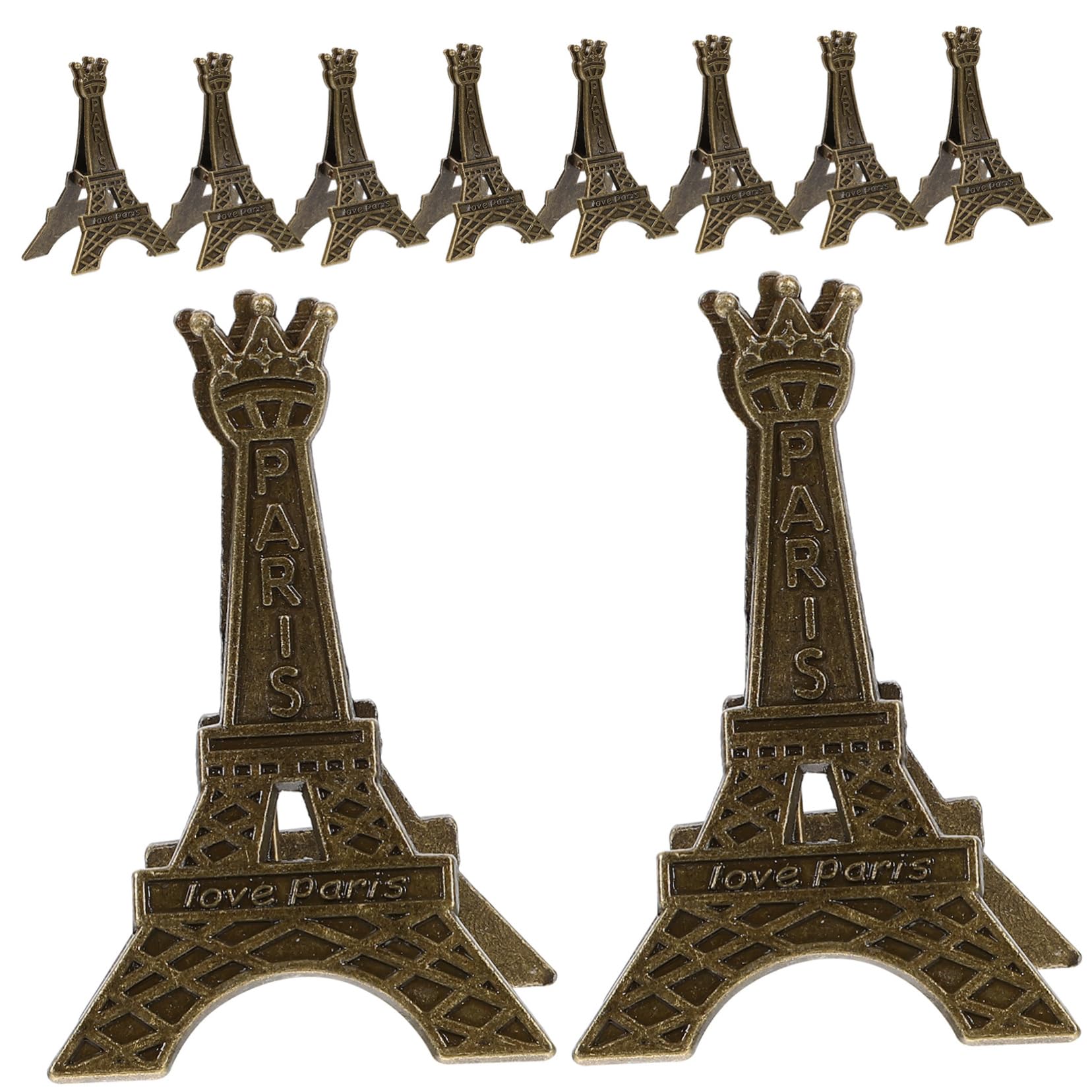 Holibanna 10Pcs Vintage Eiffel Tower Memo Clips Place Card Holders for Photos Notes and Table Numbers Sturdy Stylish for Weddings and Events