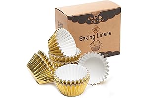 CHRISTMAS GOLD CUPCAKE LINERS