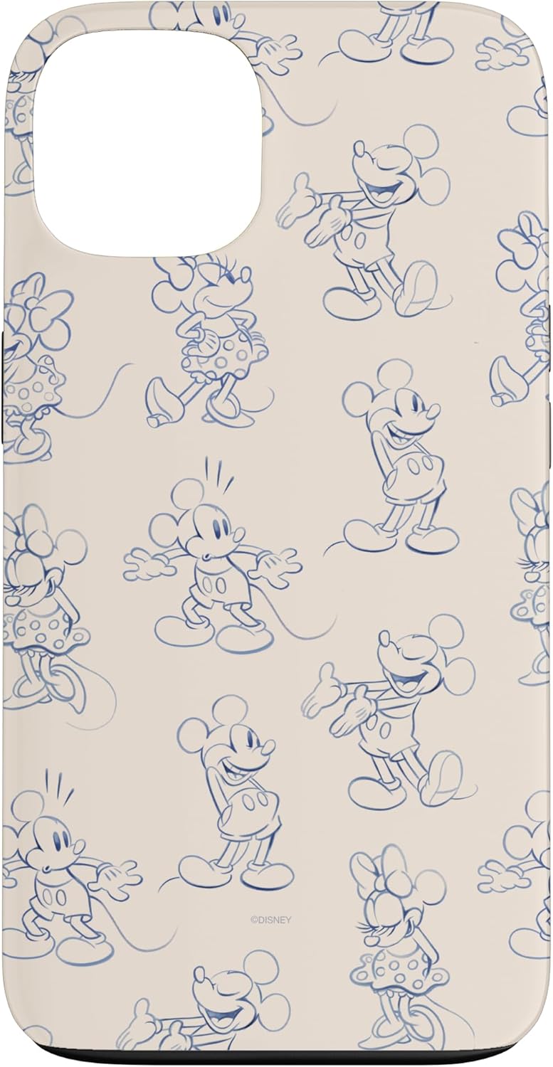 Disney Mickey and Minnie Mouse Retro Vintage Art Reactions Case for iPhone 17 Pro Max
