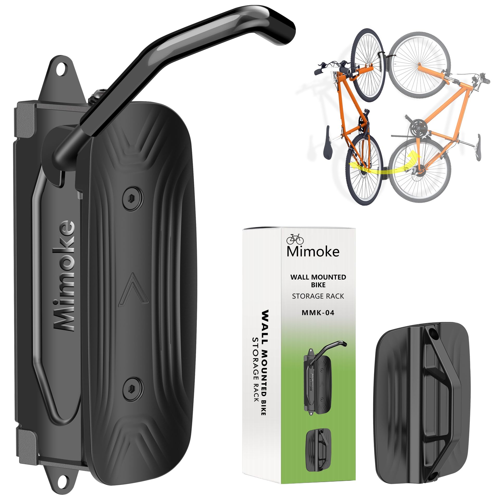 Mimoke Verticale fietsstandaard - fietsstandaard met vergrendelbare wielen, in hoogte verstelbaar, voor alle soorten fietsen tot 4 inch bandbreedte Mimoke Verticale fietsstandaard - fietsstandaard met vergrendelbare wielen, in hoogte verstelbaar, voor alle soorten fietsen tot 4 inch bandbreedte