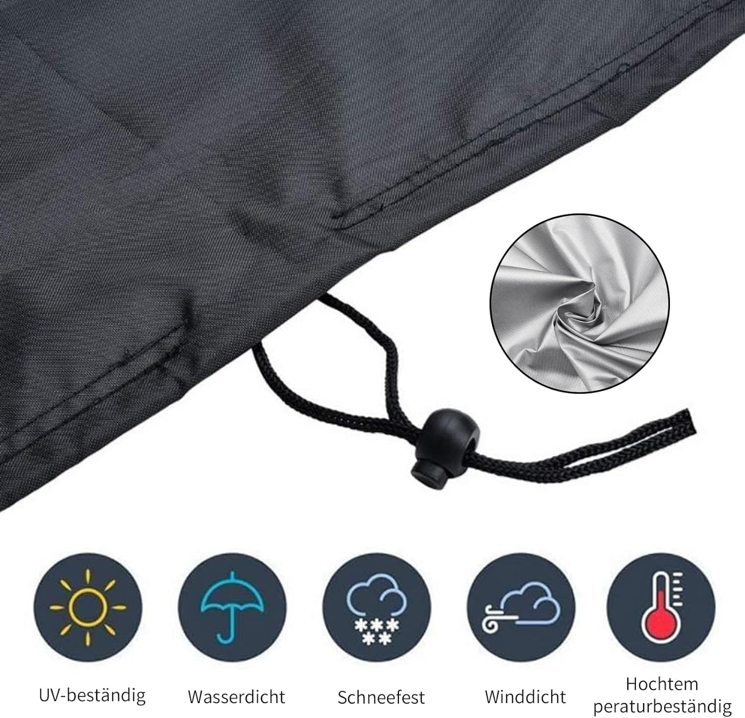 Coprisedia Da Giardino Impilabile KANOSON - Impermeabile, Antivento, UV - Tessuto Oxford 210D (120x65x65x80 Cm)