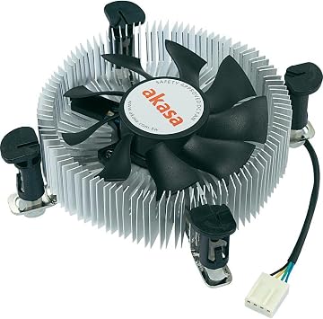 Akasa AK-CCE-7106HP Heatsink and Fan Includes Embedded 8cm PWM Fan with S-Flow Blades for Socket 775/1155/1156