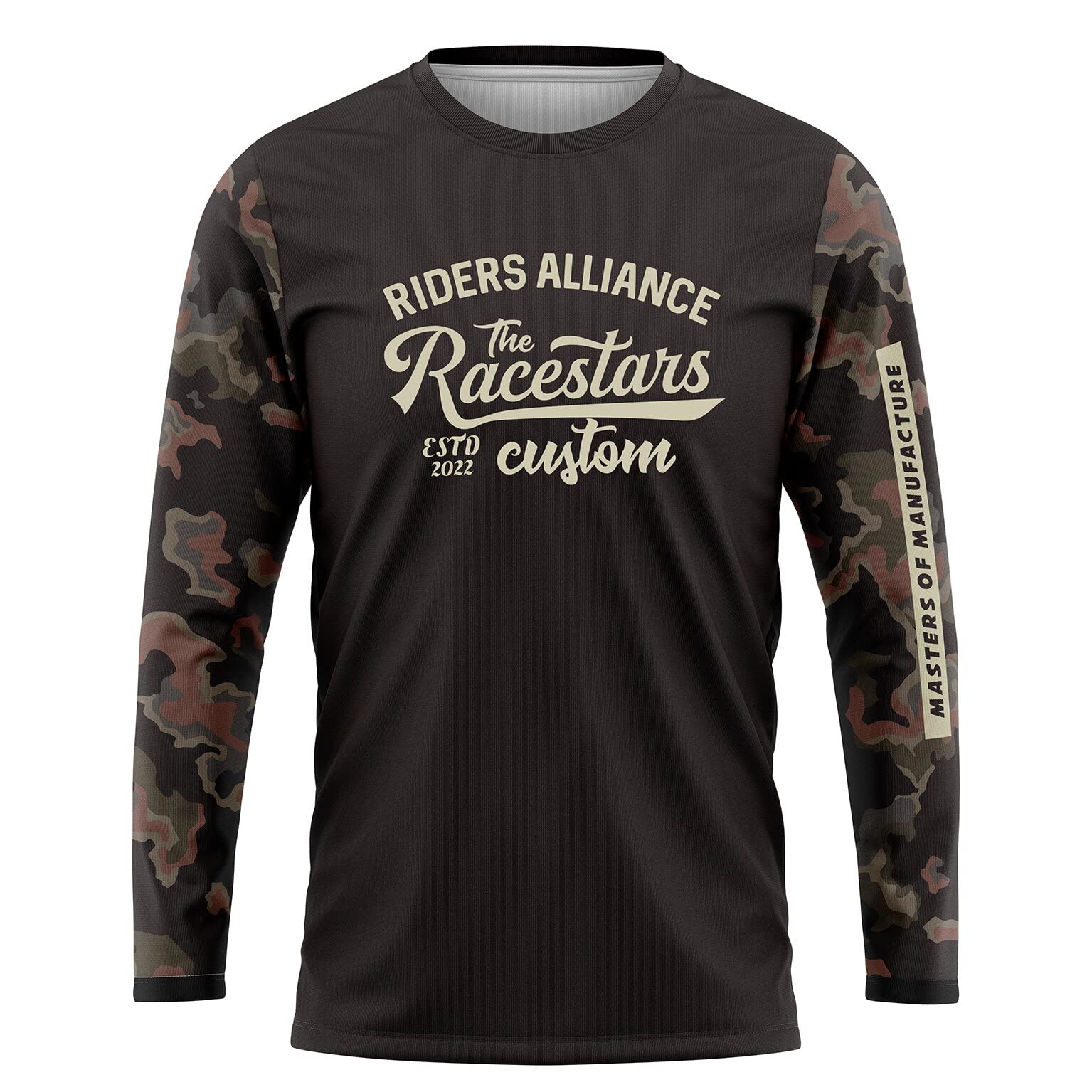 RACESTARS Men's Cycling Jersey Dirt Bike ATV Enduro MTB Jersey Sportwear Motocross Long Sleeve Anti-uv Mountain Bike T Shirt