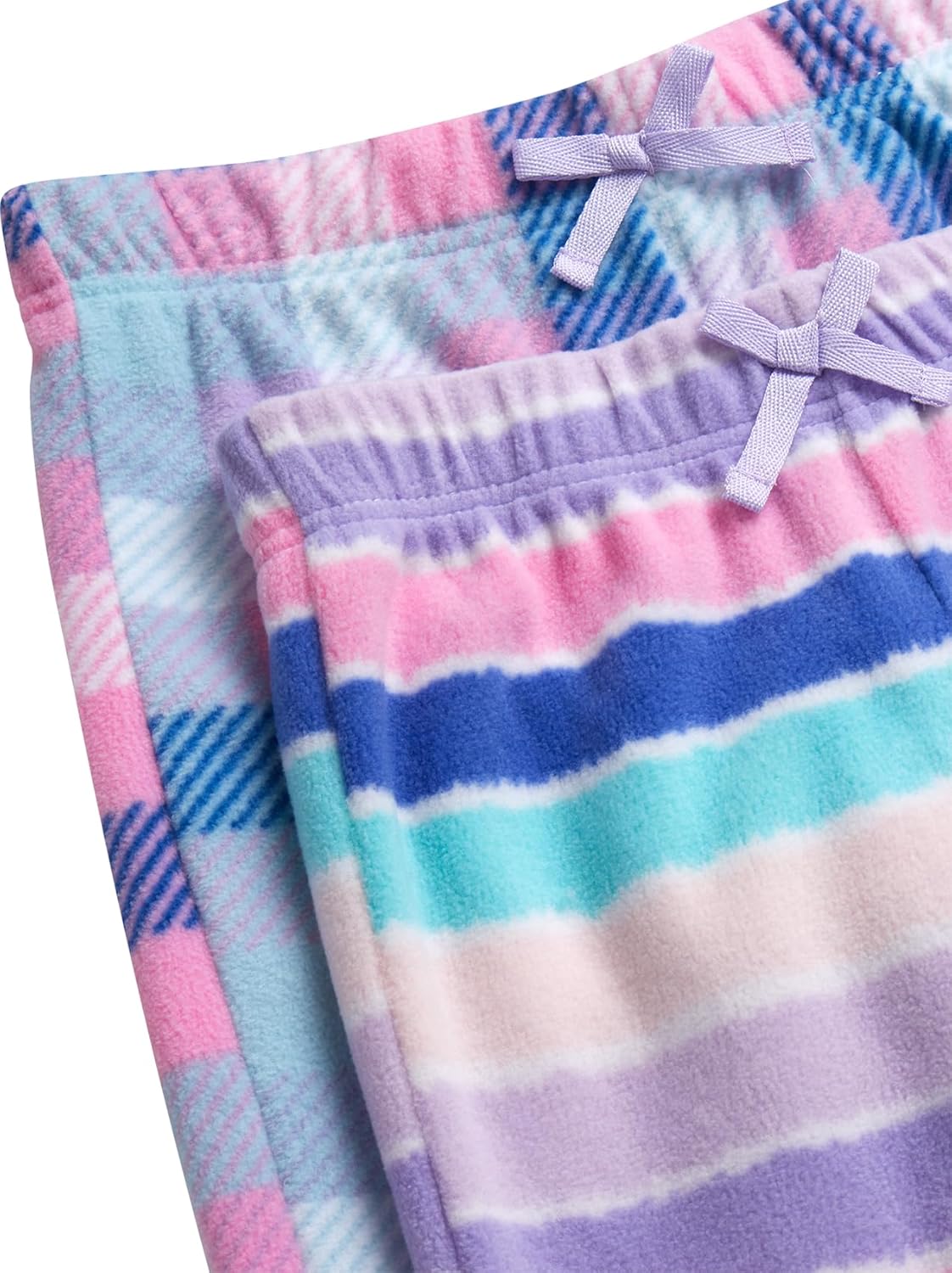 Eddie Bauer Girls' Pajama Set - 4 Piece Matching Fleece Graphic Pajama Tops and Pajama Pants for Girls (Sizes: 5-14)