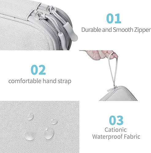 Miniatura 2 de Lcsmaokin Organizador de viaje electrónico, bolsa de almacenamiento electrónica portátil impermeable para almacenamiento de cable de carga pequeño,