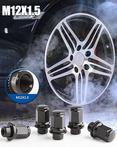 Vista 42 de GAsupply Tuercas de llanta de estilo de fábrica OEM de 14 x 2, 24 piezas de una sola pieza cromadas grandes tuercas de asiento de bellota de 2