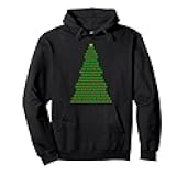 Binary Christmas Tree Holiday Computer Programmer Coding Pullover Hoodie