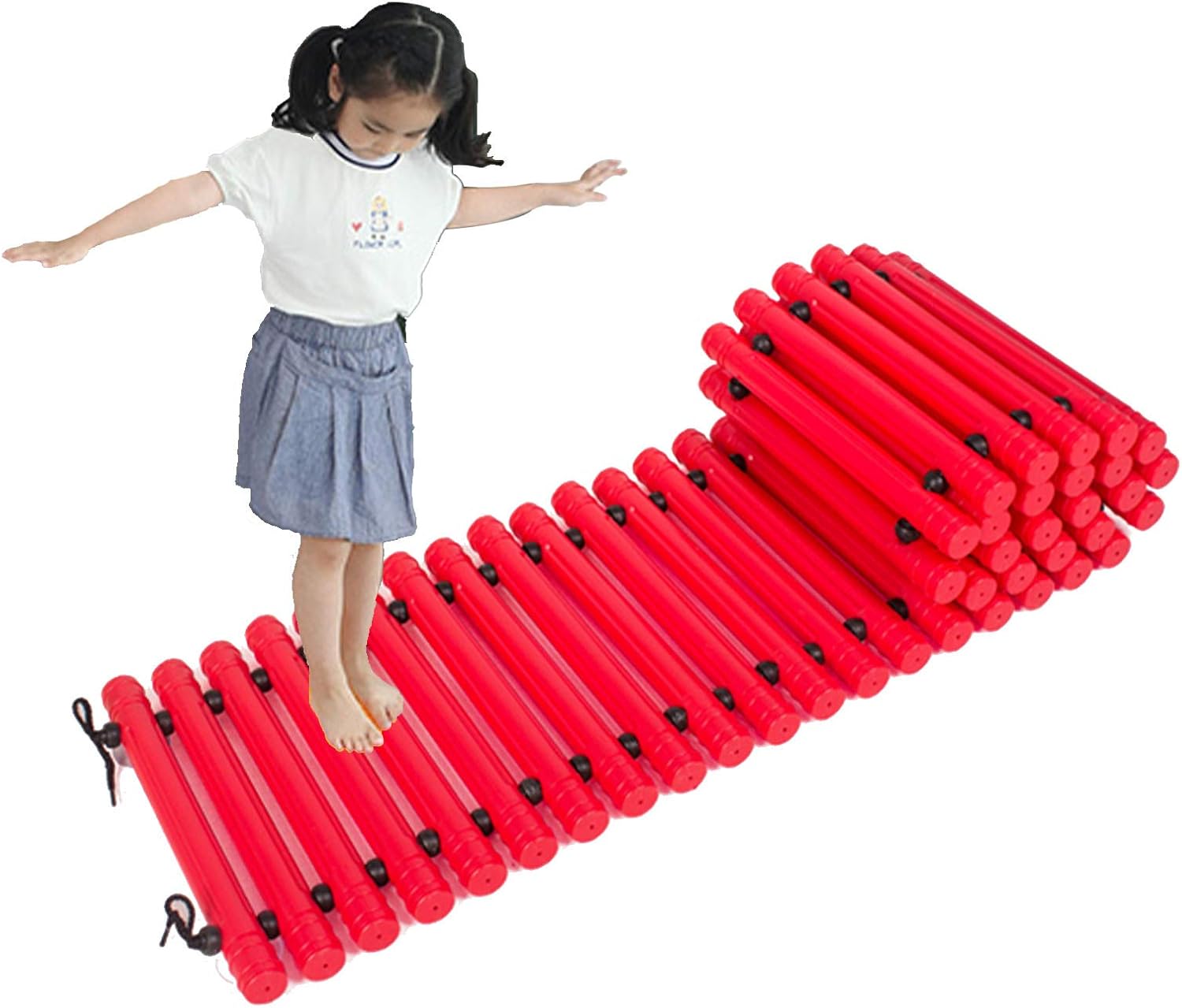 Tactile Balance Path Board, Kindergarten balance trail, Exercise Touch Beam Bridge Sensory Training Equipment, Promote Agility, Strength, Active Play