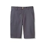 Boys' Adjustable Waist Stretch Flat Front Shorts (Standard & Husky) for School Uniform