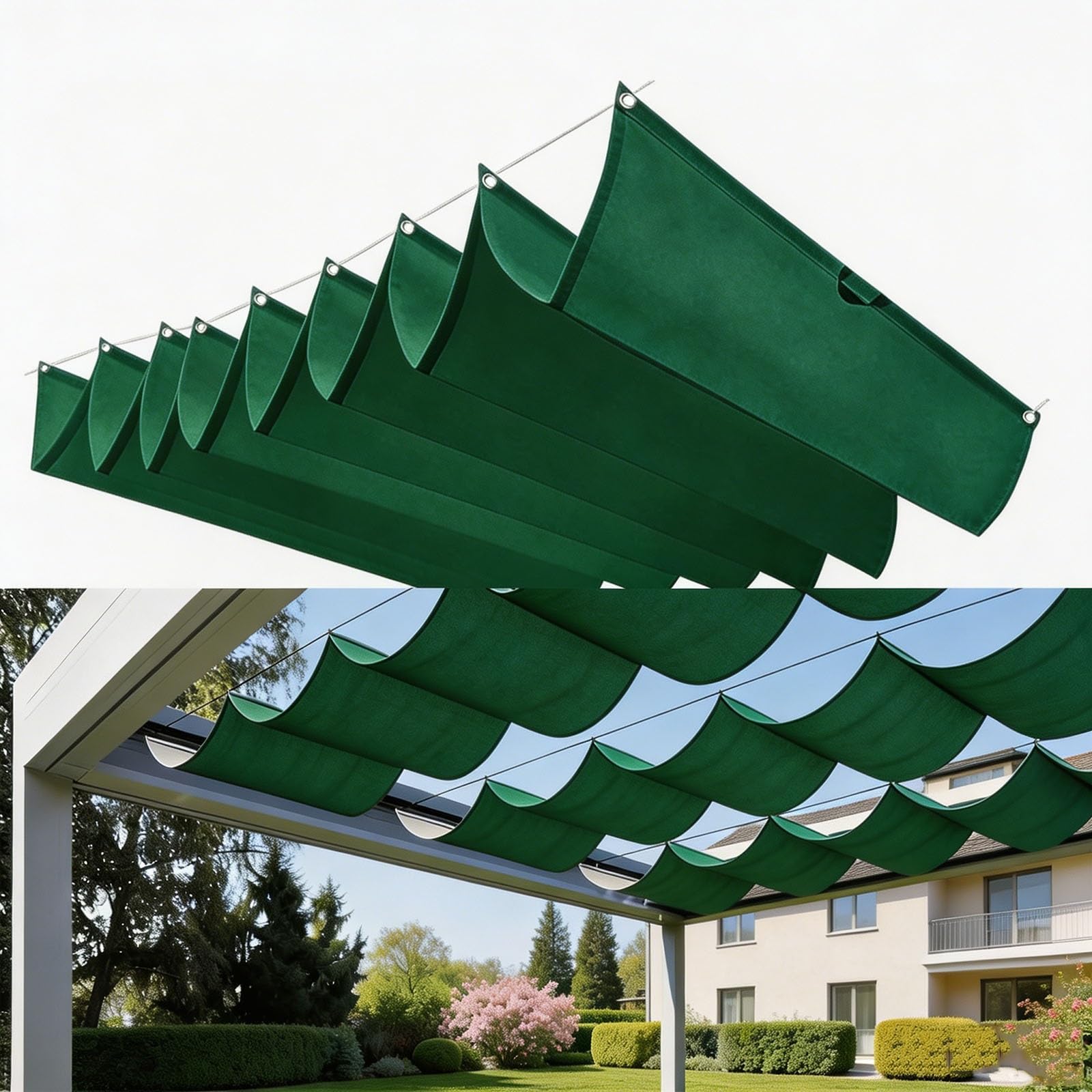 Voile d'ombrage vague pour terrasse : créez un salon de jardin abrité du soleil