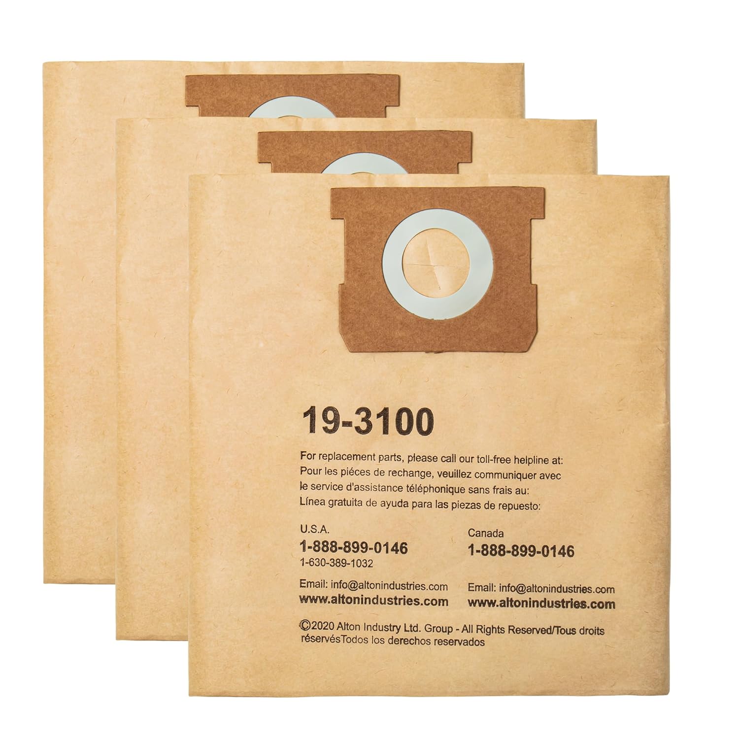 3 Pack STANLEY Filter Bag 19-3100 for 5-8 Gallon Wet Dry Vacuum Compatible with STANLEY SL18115 SL18115P SL18116