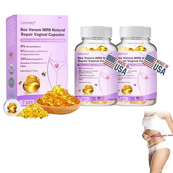 Biancat Lenreey Bee Venom Natural Repair Vaginal Capsules, Professional Bee Venom Vaginal Capsules for Women, Lanrey Bee Venom Capsules for Vaginal Tightening 2Pack