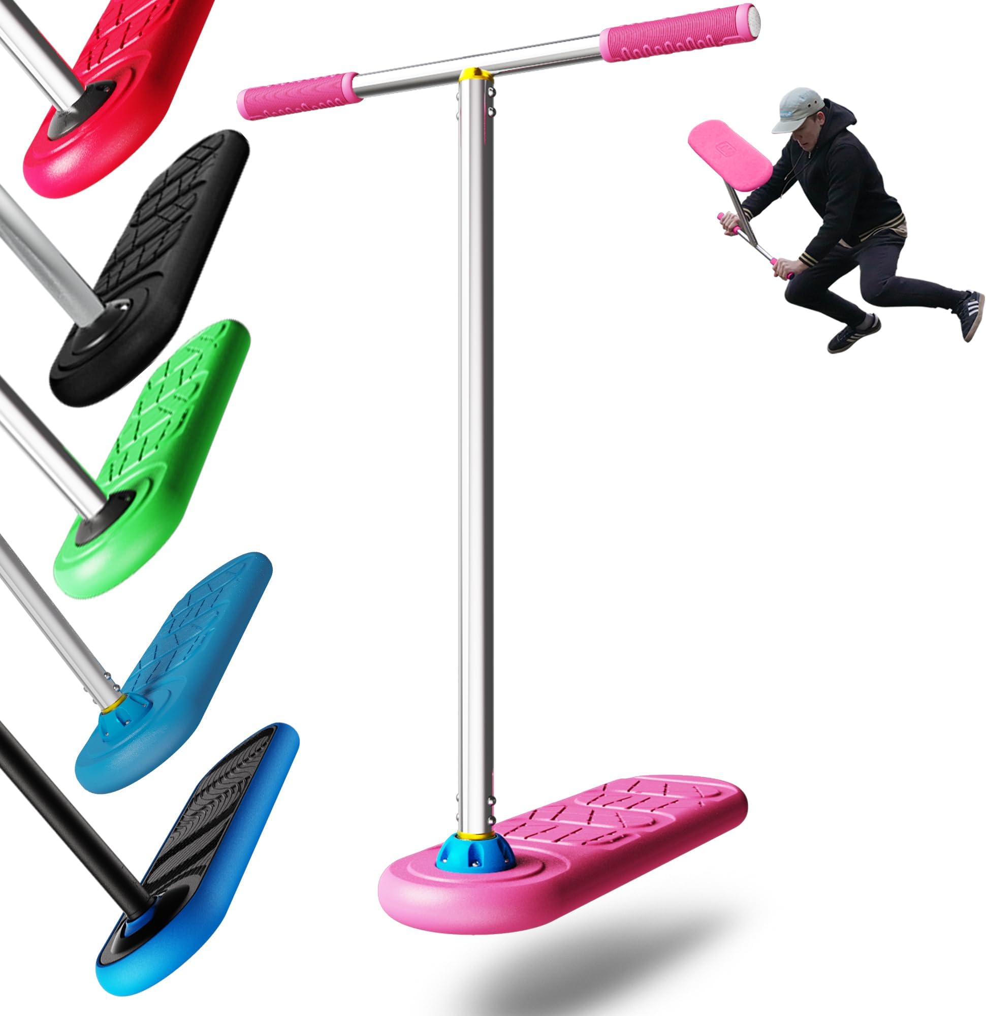 The INDO Trick Scooter - Stunt Scooter For Teens, Kids and Adults - Trampoline Scoot To Practice Pro Tricks - Indoors and Outdoors - Professionals And Beginners