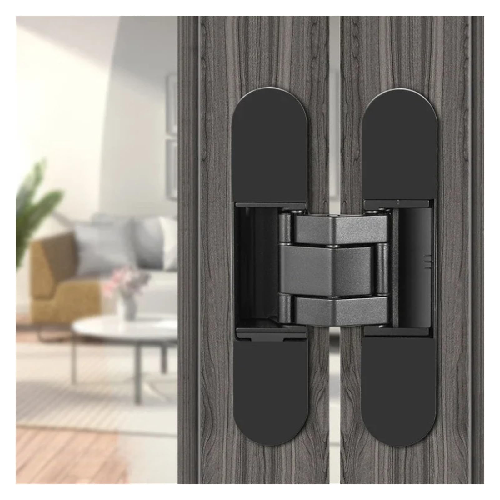 Verdecktes 180° Adj-Scharnier, 2er-Pack | Unterstützt 40/80 kg, robuster Stahl, for Innentüren aus Holz