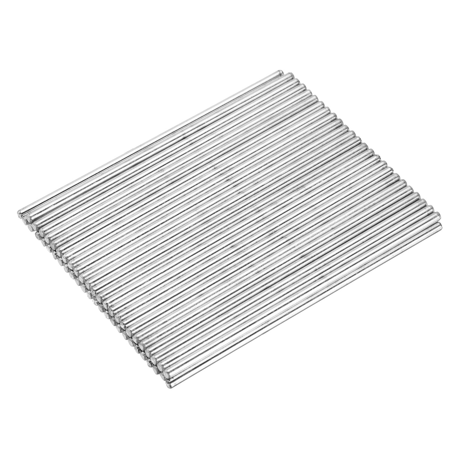 sourcing map 50pcs 3mmx100mm Toys Shaft Round Rod Axles Drive Shaft Silver — image 1