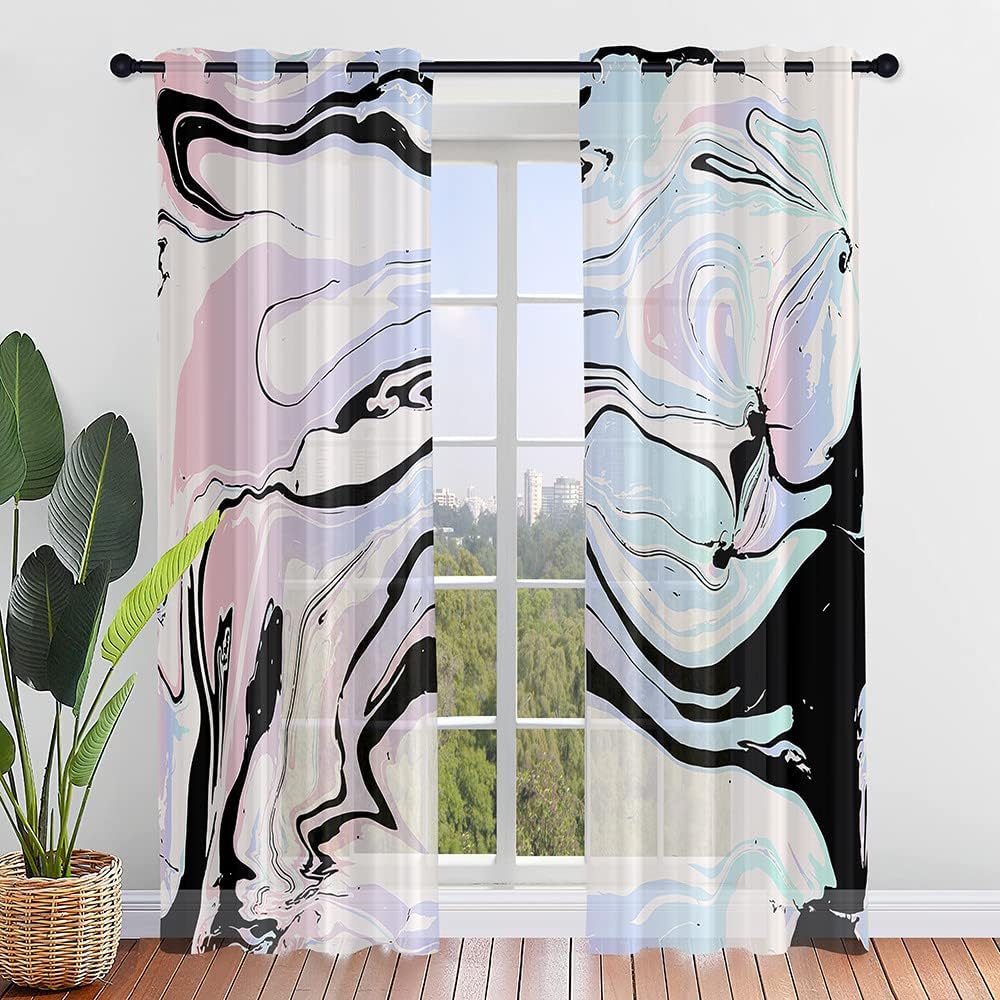 2er Set Scheibengardinen Mit 3D-Weihnachtsdruck – Halbtransparent, Für Küche & Wohnzimmer Im Landhausstil