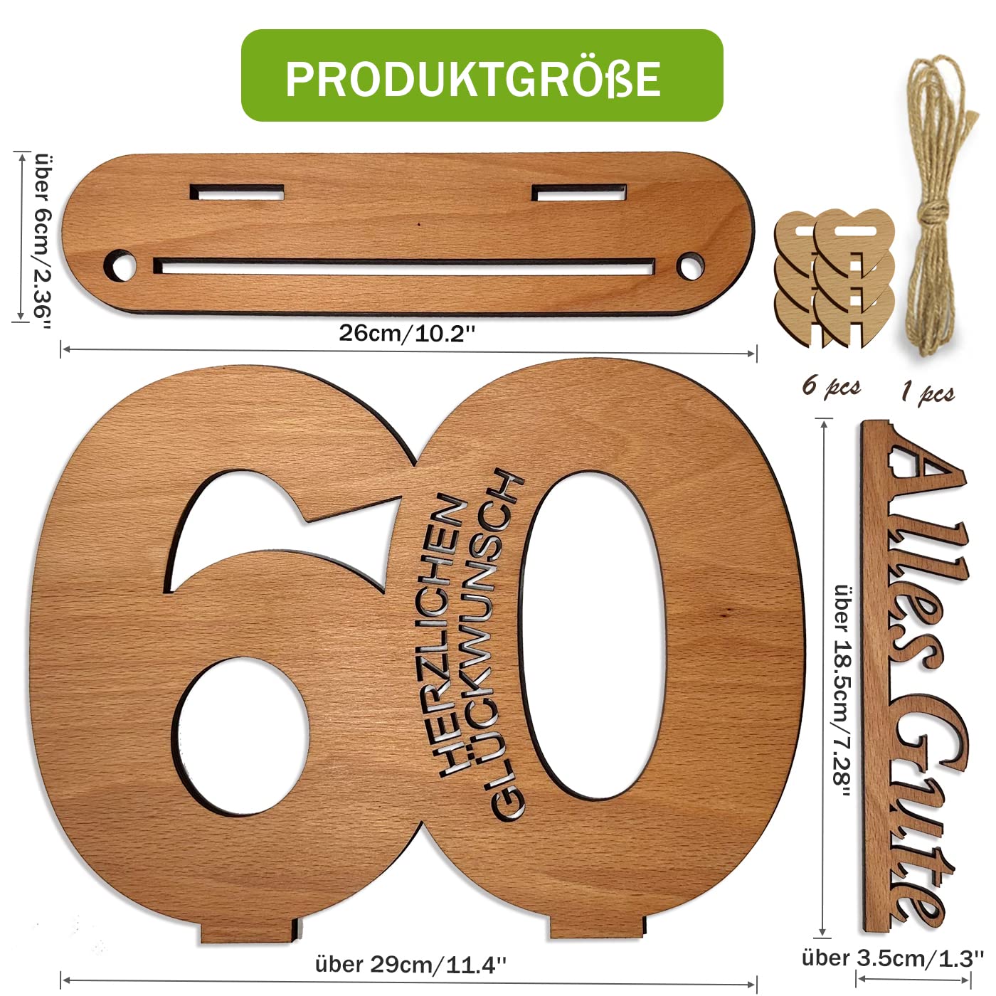 Binggunyo Holzschild Gästebuch Für Geburtstage - Personalisierbar Mit Ständer & Kerzenhalter