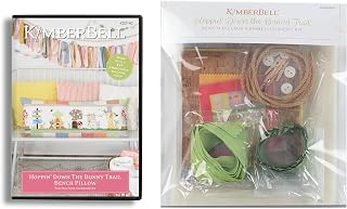 Kimberbell Hoppin' Down The Bunny Trail Bench Pillow Bundle: Embroidery Design CD with Embellishment Kit Included