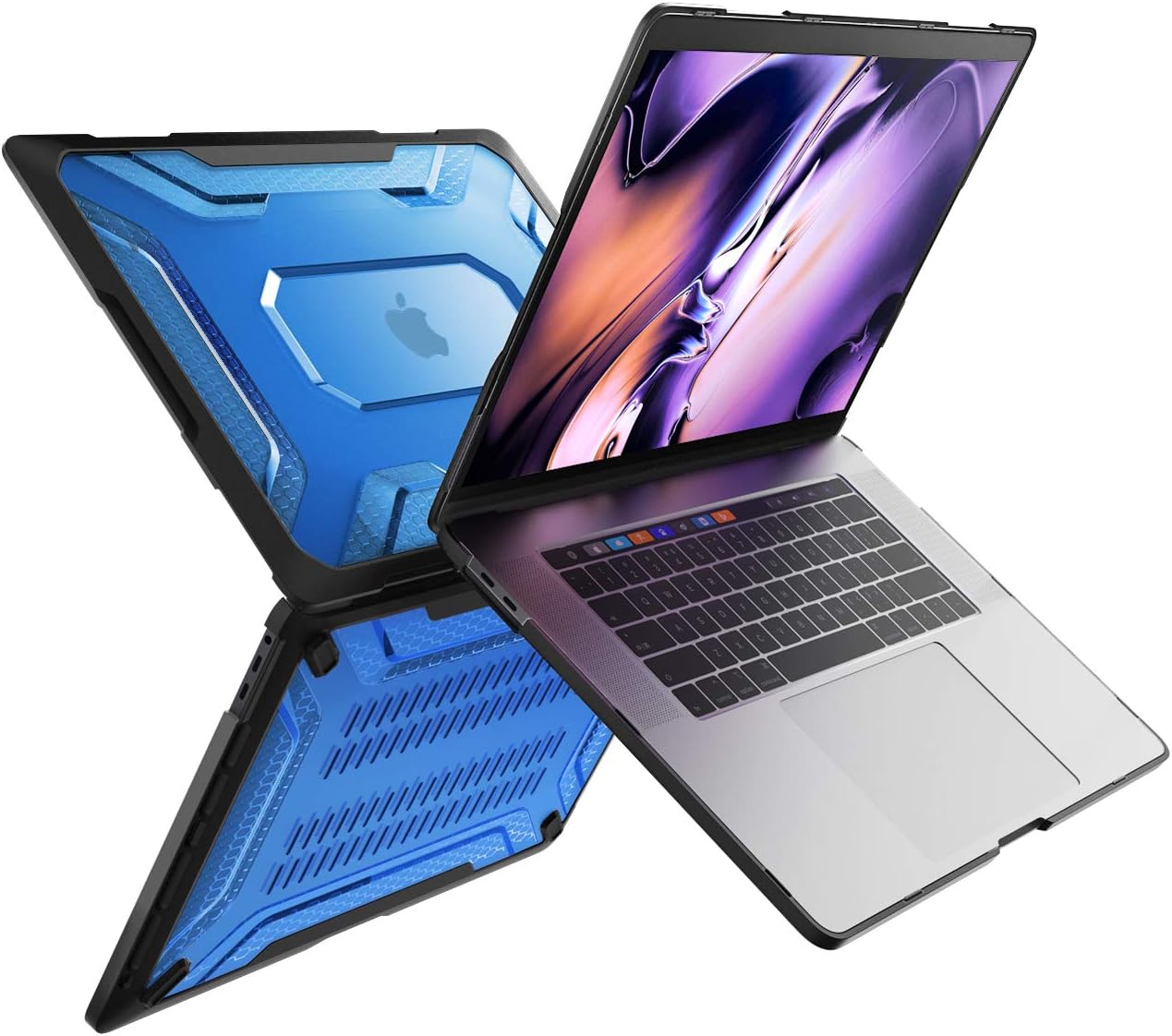 SUPCASE [Unicorn Beetle Series] Case Designed for MacBook Pro 16 inch A2141 (2019 Release), Slim Rubberized TPU Bumper Cover with Touch Bar and Touch ID (Blue)