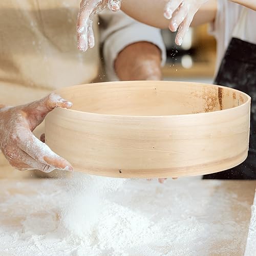 Miniatura 3 de GANAZONO Tamiz de harina de 60 malla coladores de malla fina de madera colador de aceite de cocina colador de harina colador de grasa herramienta de