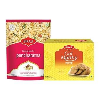 Bikaji Gol Mathi & Badam Laccha Pancharatna Combo 750g