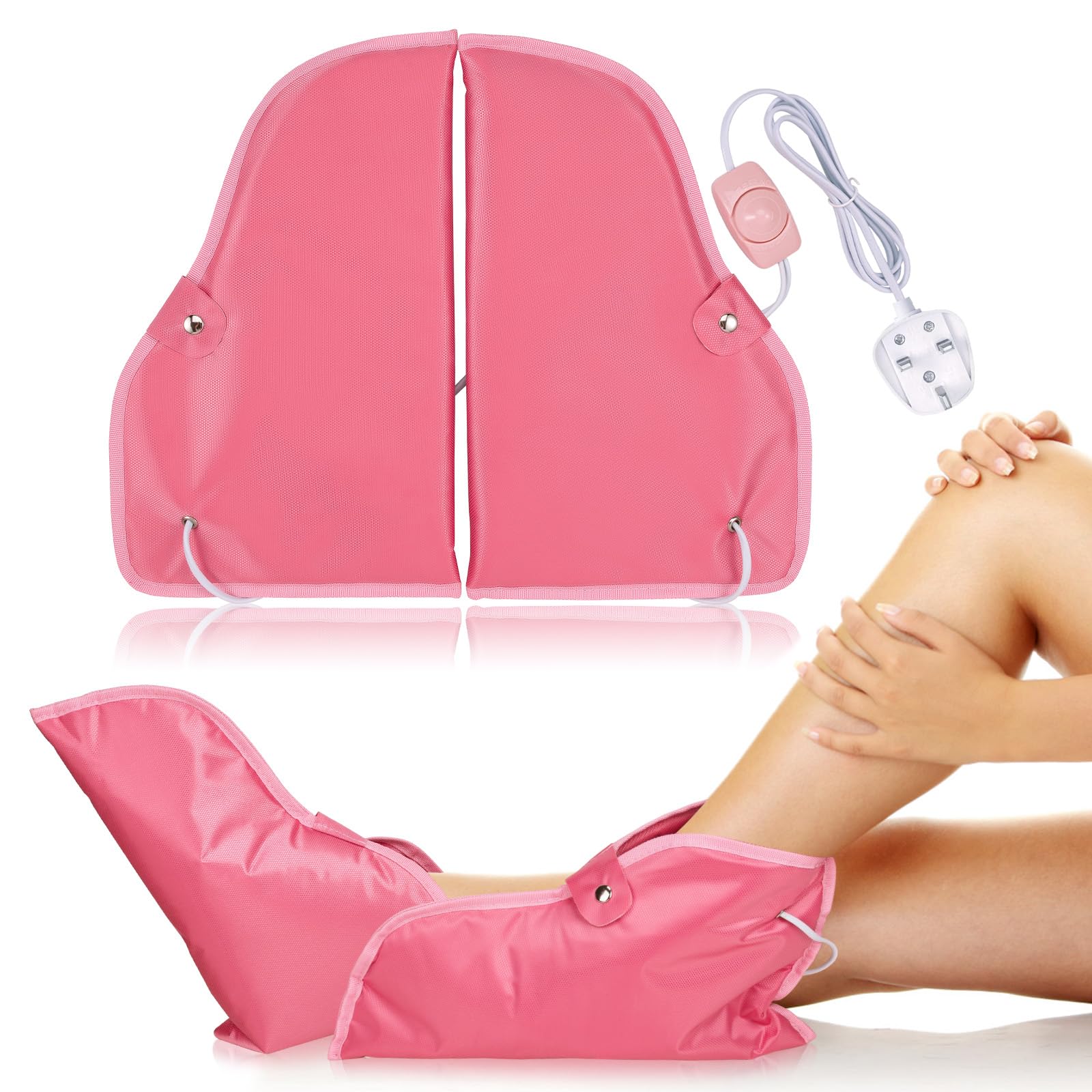 Paraffin Wax Heated Booties, Electric Heated Nail Art Pedicure Foot Cover, Infrared Wax Therapy Treatment SPA Warmer Kit for Foot Care