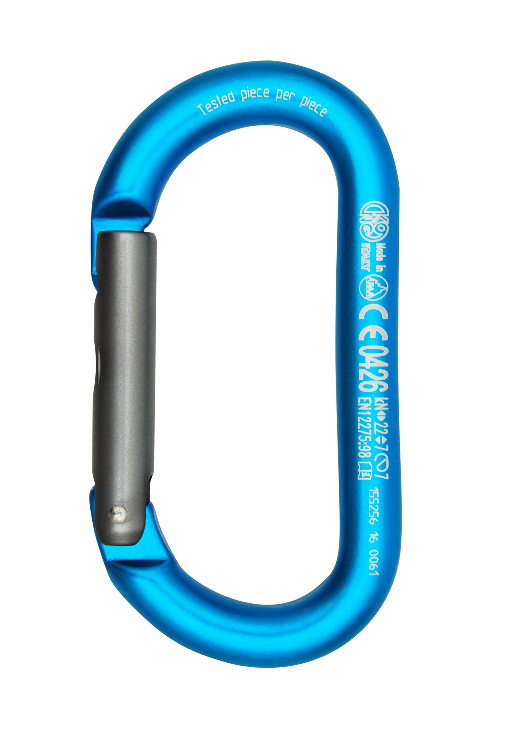 Moschettone Kong Oval Straight Gate - Alluminio, Chiusura Keylock, 22 KN, Per Arrampicata E Lavori In Quota - Foto 7