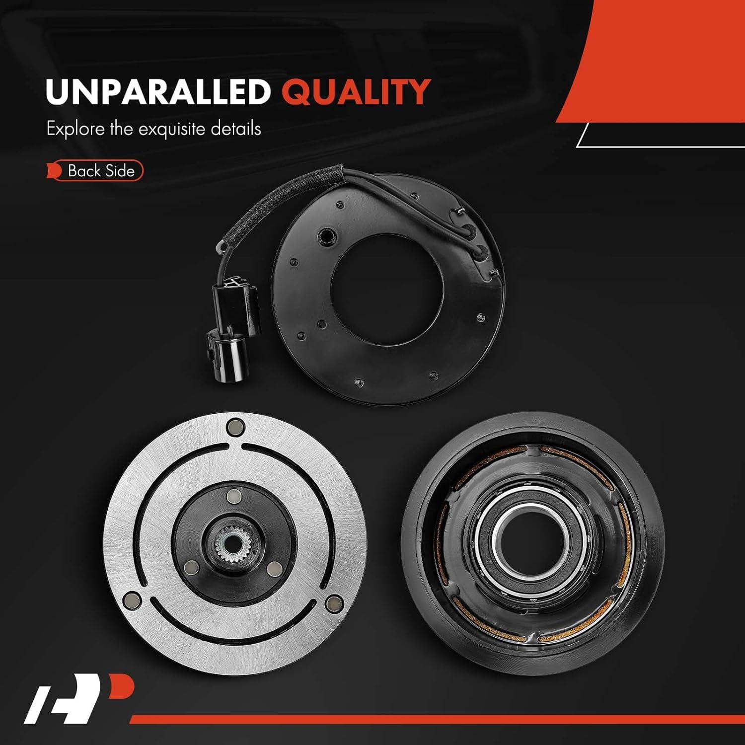 A-Premium Air Conditioner AC Compressor Clutch Kit Compatible with Kia Sedona 2006-2009 & Hyundai Entourage 2007-2009