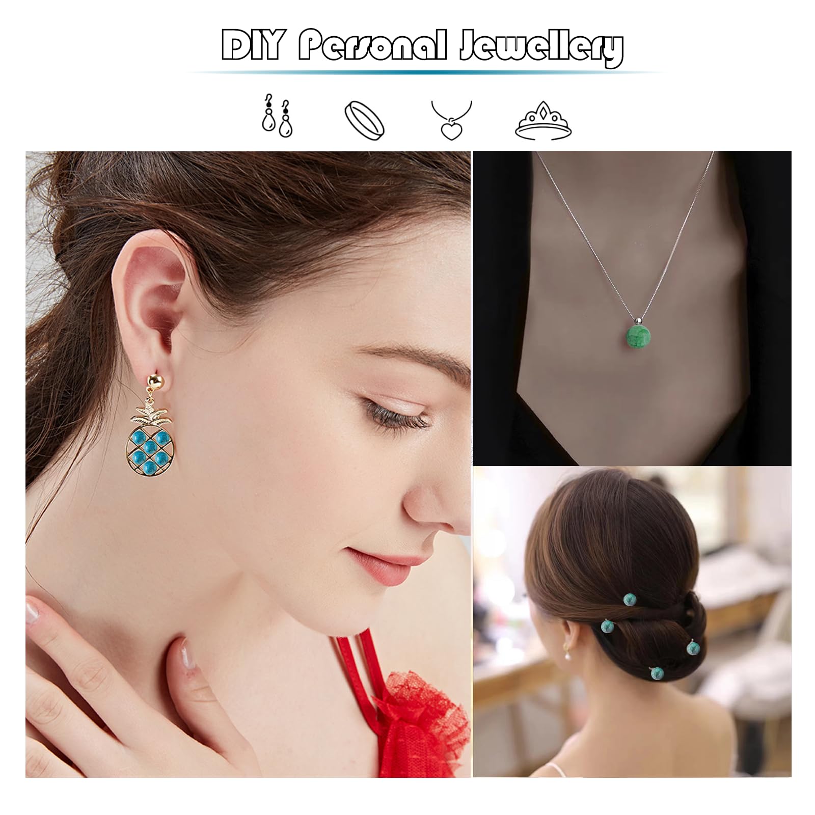 SPTwj 200 Pièces Perles Rondes De Verre Craquelé 8mm Vert