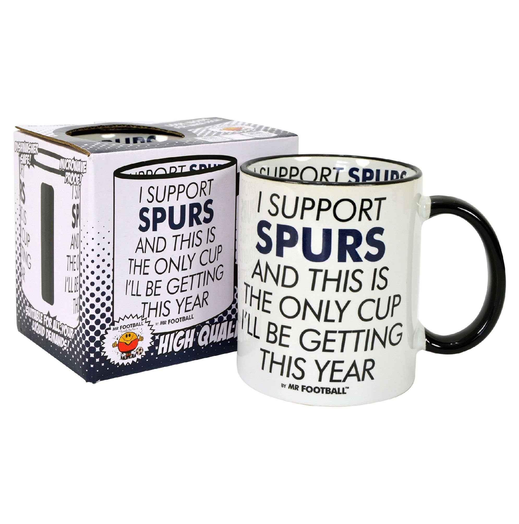 I Support Spurs and This is only Cup -Gift Boxed Mug Present idea for Fan Tottenham Hotspur Supporter — image 1