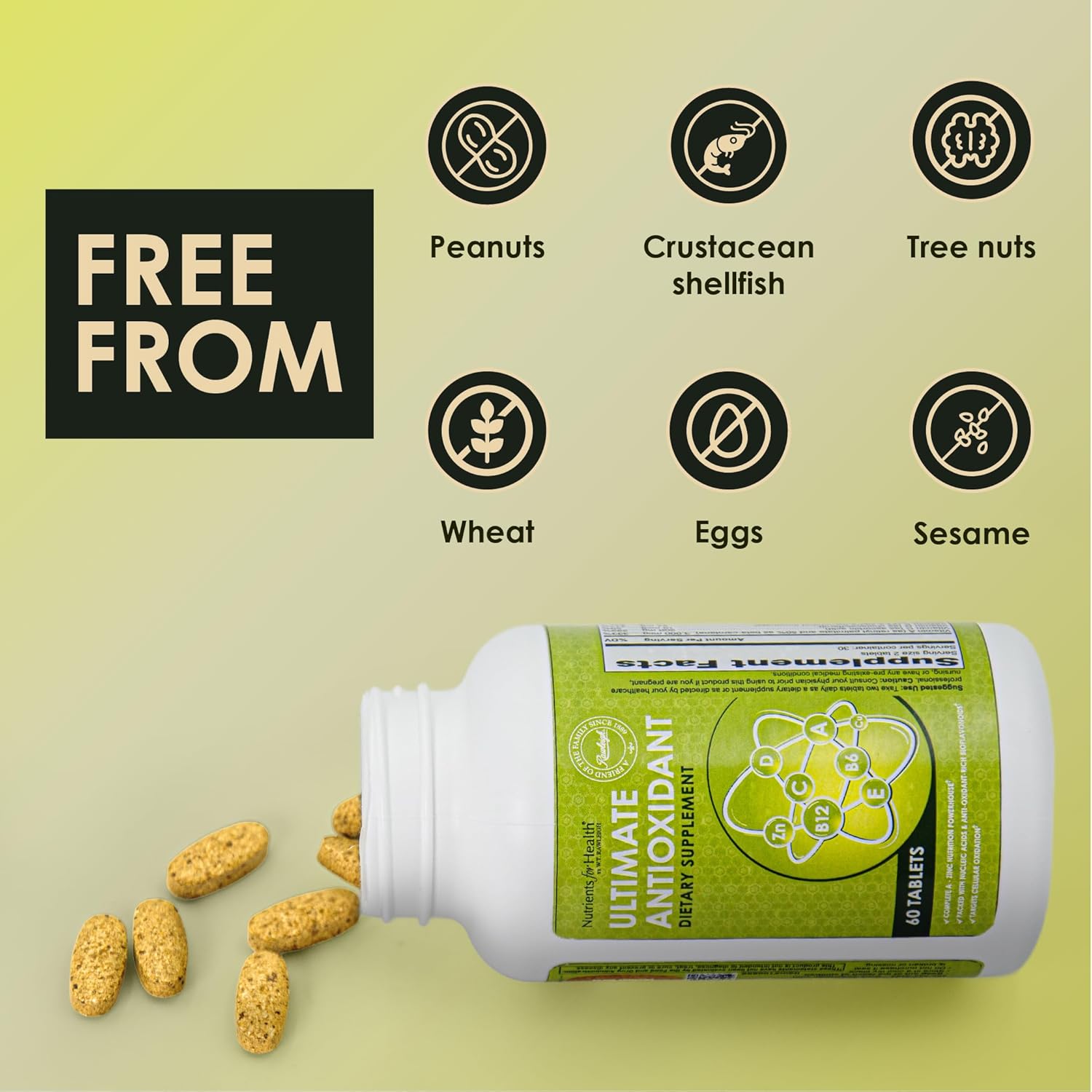 Rawleigh Ultimate Antioxidant: 60 Caplets - High Potency Daily Multivitamin Supplement for Women & Men with 90+ Vitamins & Minerals. 6 Unique antioxidant Blends for Immune & Cellular Support