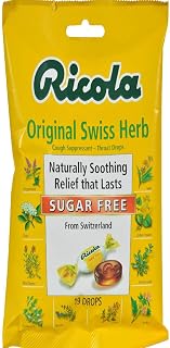 Ricola Sugar Free Swiss Herb Herbal Cough Suppressant Throat Drops, 19ct Bag