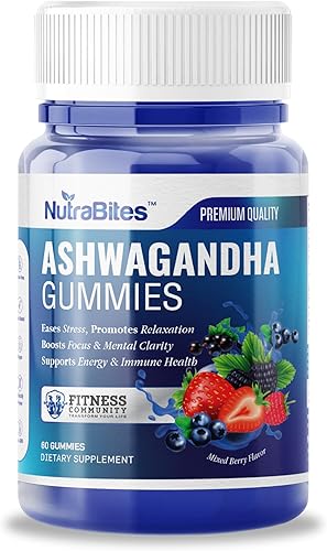 Suplementos de gomitas Ashwagandha Gummies para aliviar el estrés, apoyar el sueño, aumentar la energía y claridad mental, sin OMG, sin gluten