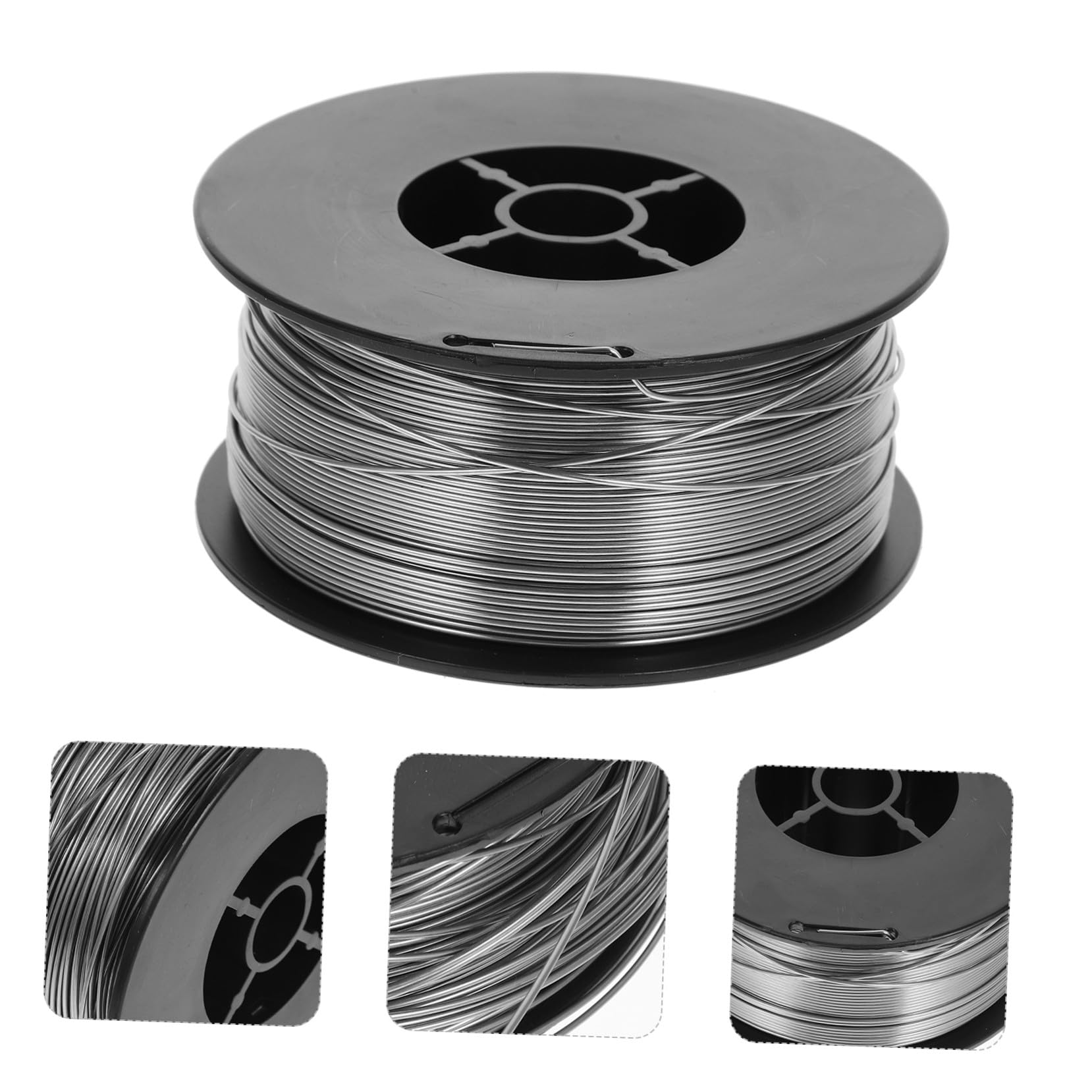Alambre de Soldadura sin Gas Alambre Núcleo Fundente Acero Carbono Resistente Duradero para Soldador Herramientas de Soldar Flux Core para Proyectos Múltiples