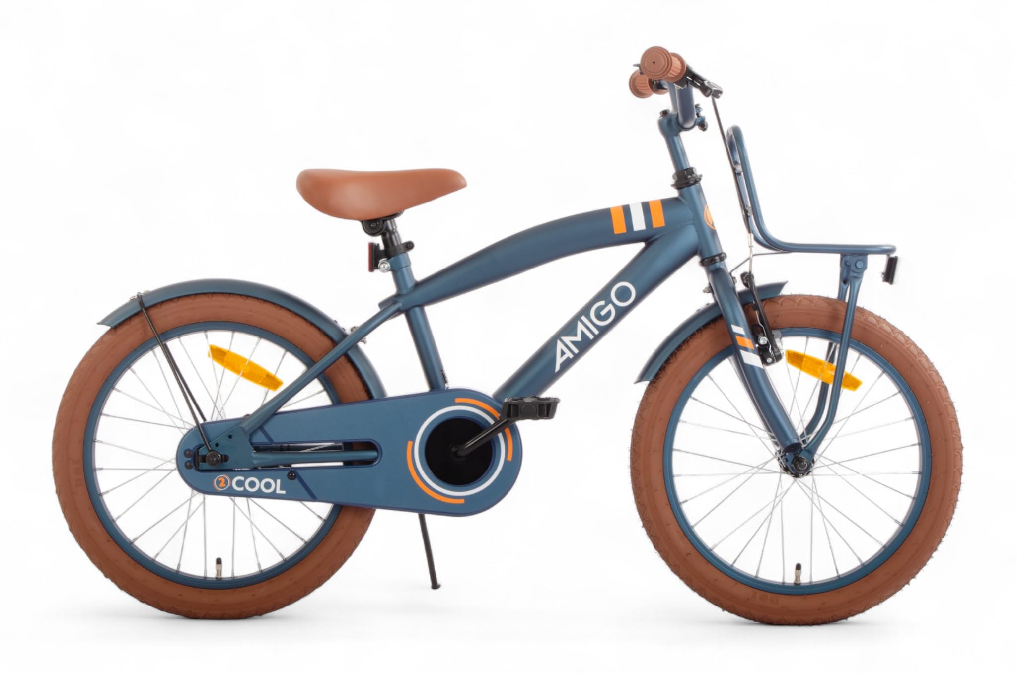 AMIGO 2Cool - Kinderfahrrad Jungen - 18 Zoll - Mit Rucktrittbremse und V-Brake - ab 5-7 Jahr