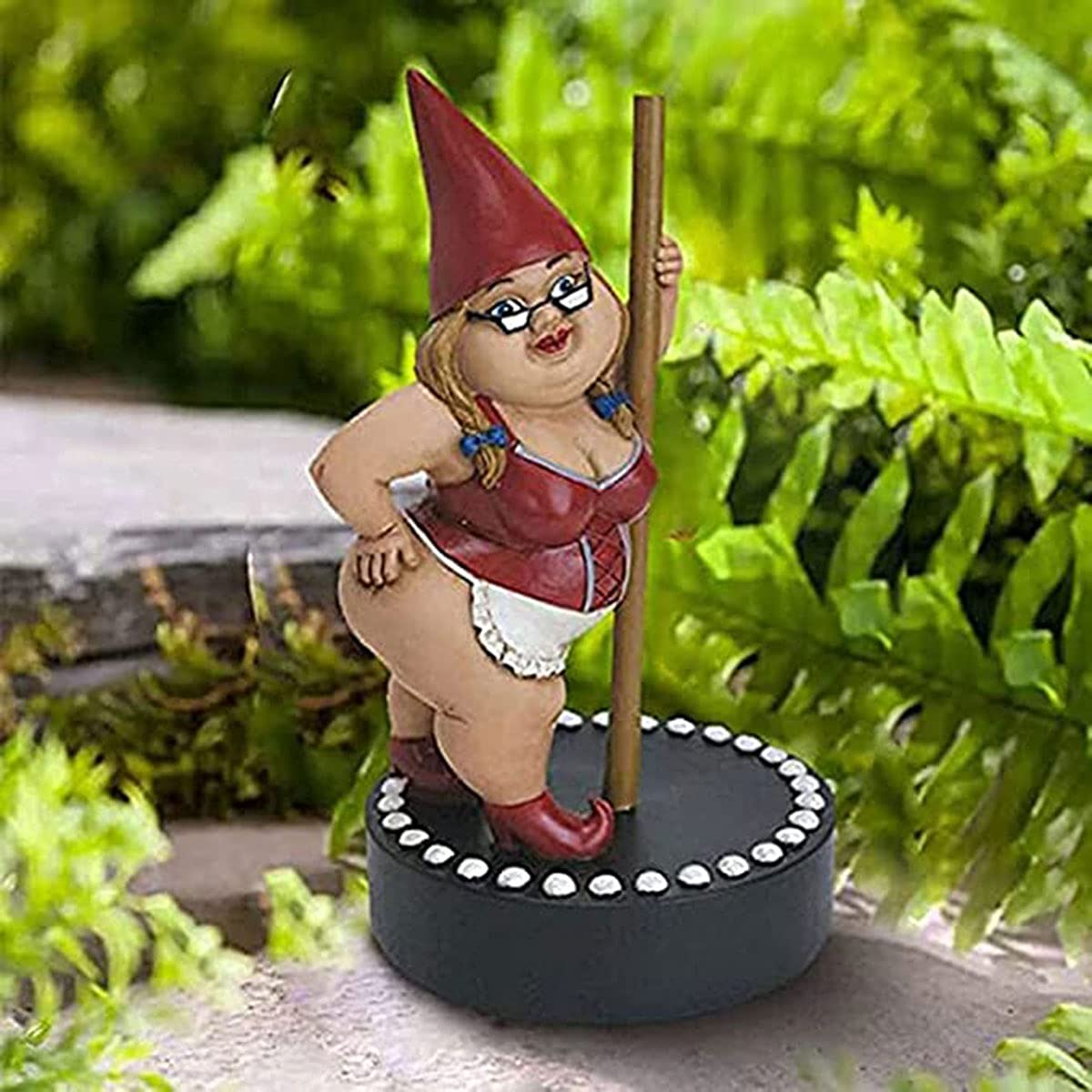 Estatuas GNOME De Jardín, Resina Traviesa Bailando Gnomo Figurilla, Funny Estatuas De Jardín para Yard, Flat, Office Art Decoraciones Regalos Navideños,A