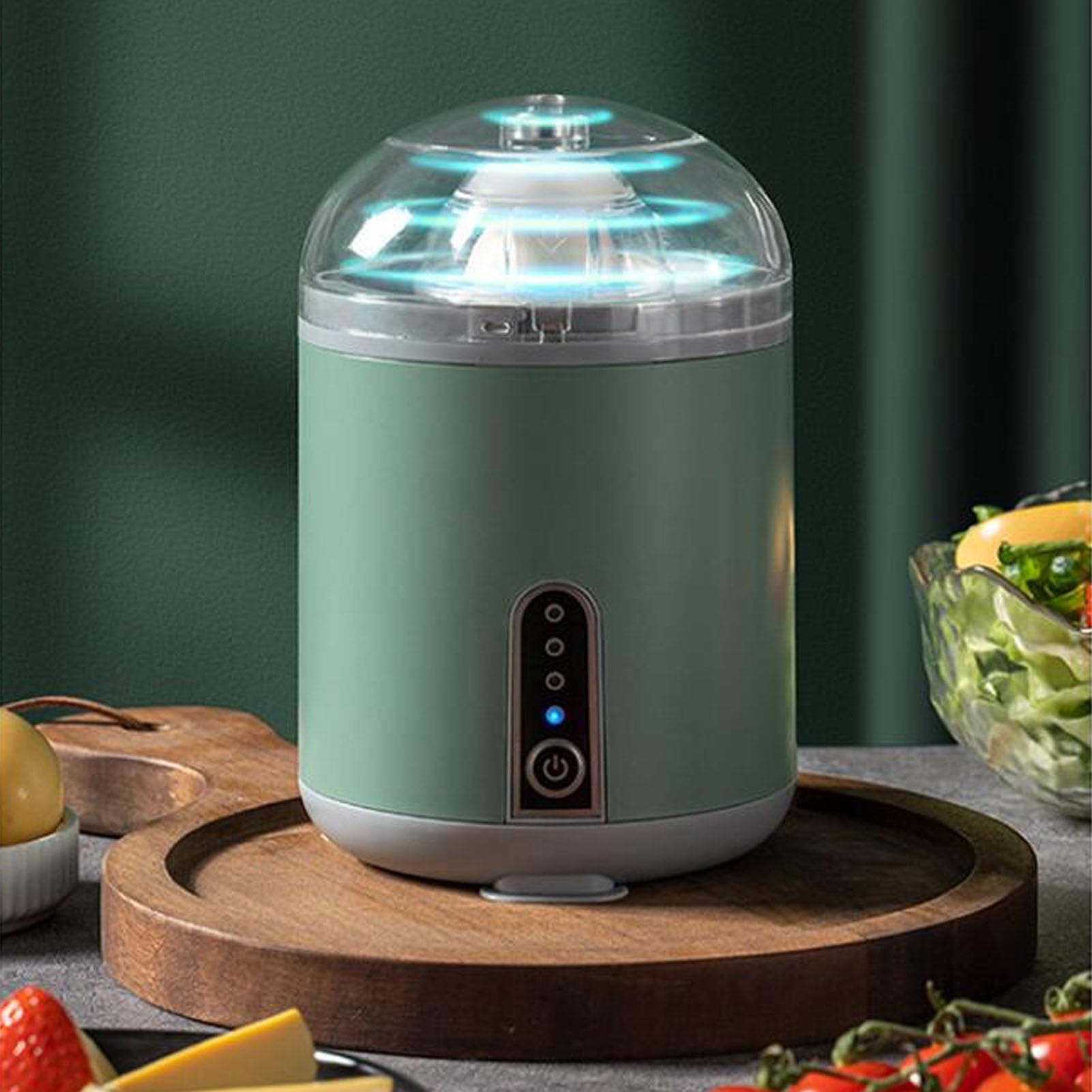 Máquina eléctrica centrífuga de huevos dorados, mezclador eléctrico de huevos, 1200 mAh, recargable, automático, mezclador de yema de huevo, accesorios de cocina para mezclar huevos (verde) 3