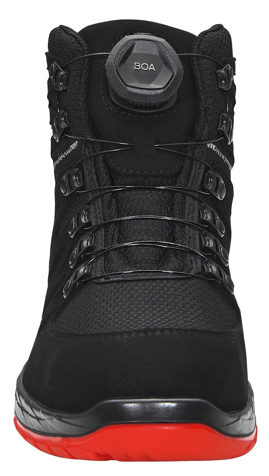 ELTEN MADDOX BOA black-red Mid ESD S3S | Sicherheitsschuhe für Damen & Herren, Stahlkappe, leicht, atmungsaktiv