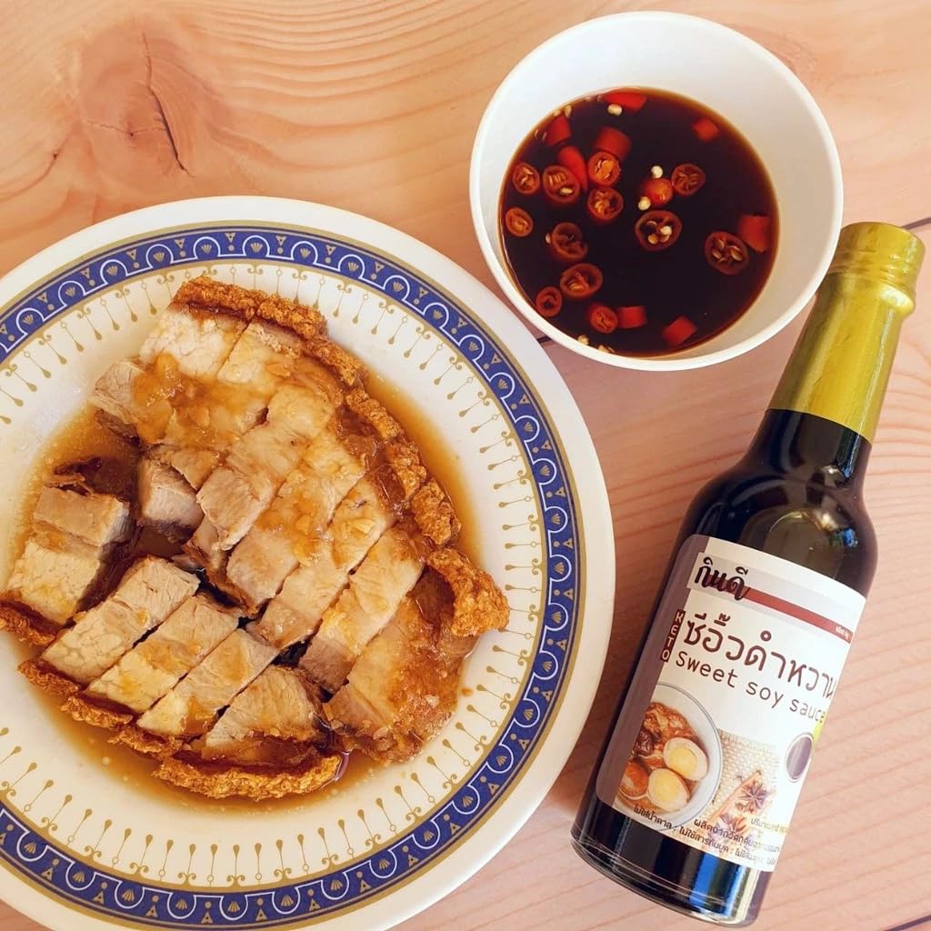 โกรเซอรี่ Thai Sweet Soy Sauce - Sugar-Free & Keto-Friendly Dark Soy Glaze, No MSG & Low Calorie, Thick Savory Dipping Sauce for Hainanese Chicken Rice and Stir-Fry, 5.3 oz 150g image 4