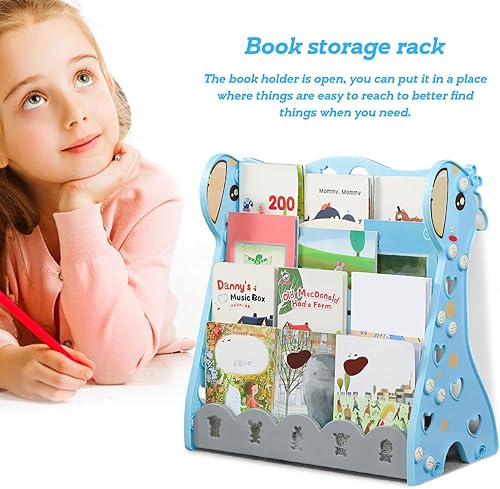 Miniatura 4 de Homoyoyo Soporte para libros, escritorio de oficina, estantería organizadora de libros, estantería para niños