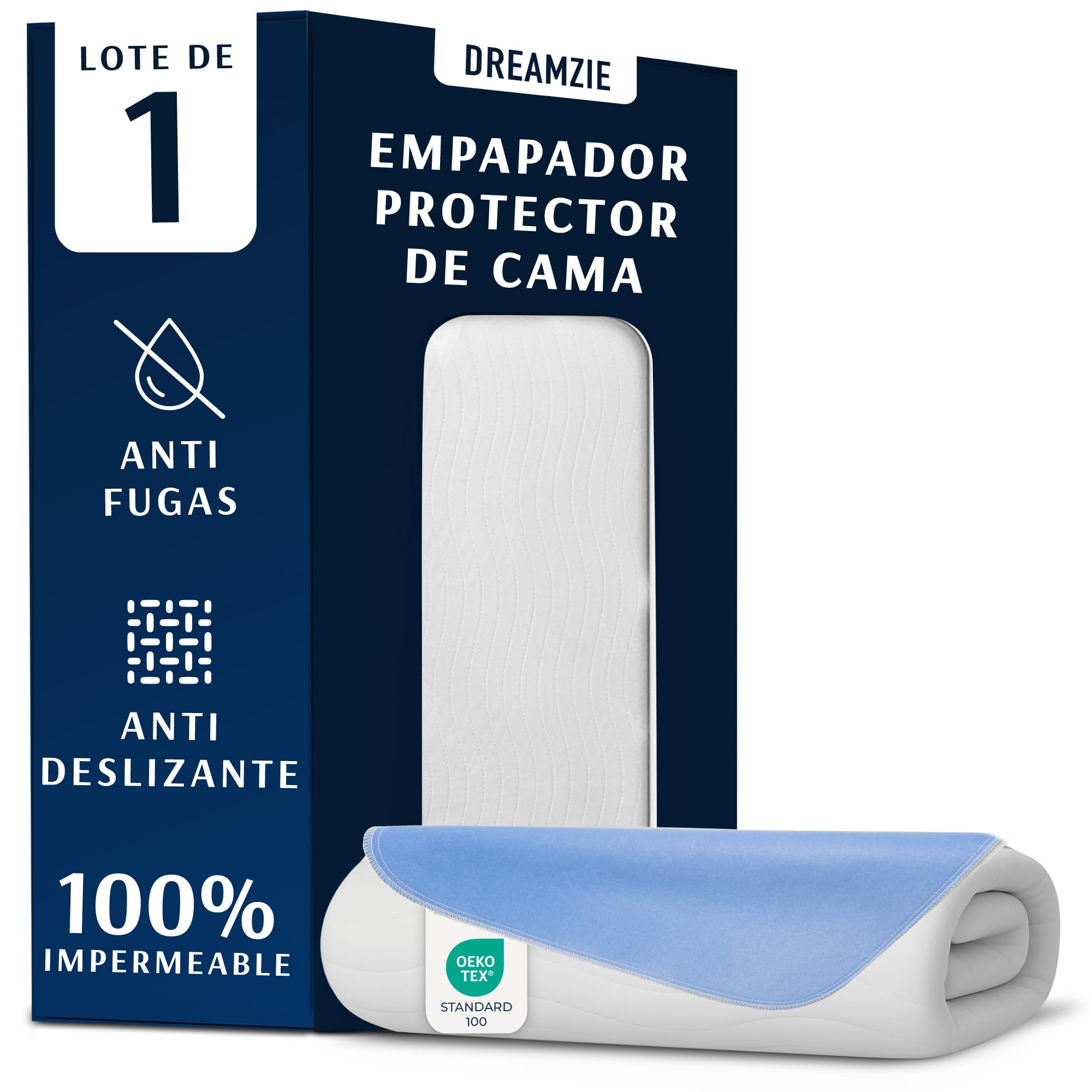 Dreamzie Protector Colchon Impermeable e Absorbente - 70 x 100 cm- Funda Colchon Lavable para Incontinencia