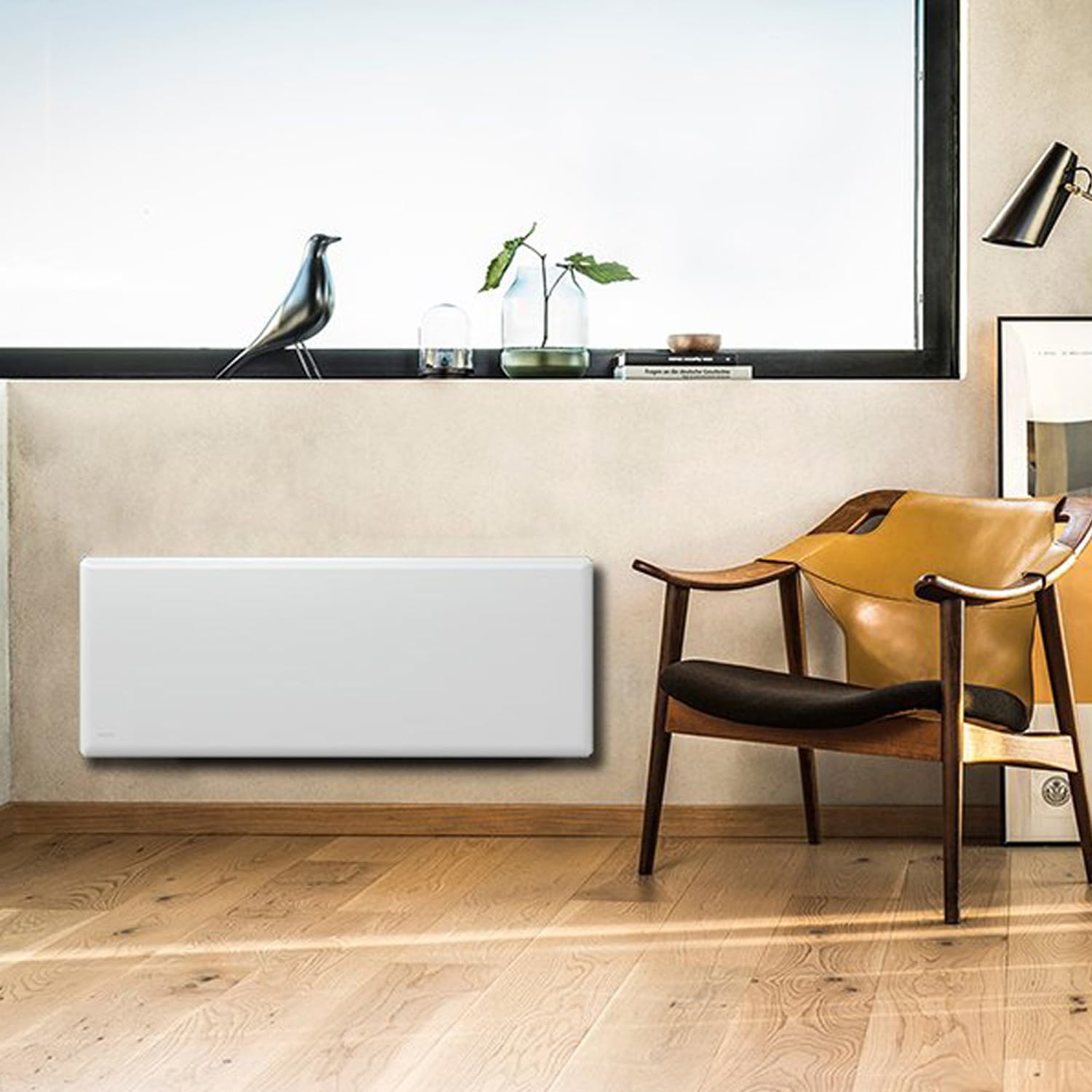 VoltShine Radiador eléctrico de bajo consumo, emisor térmico de 2000W, ideal para calentar espacios eficientemente y ahorrar en el consumo energético.