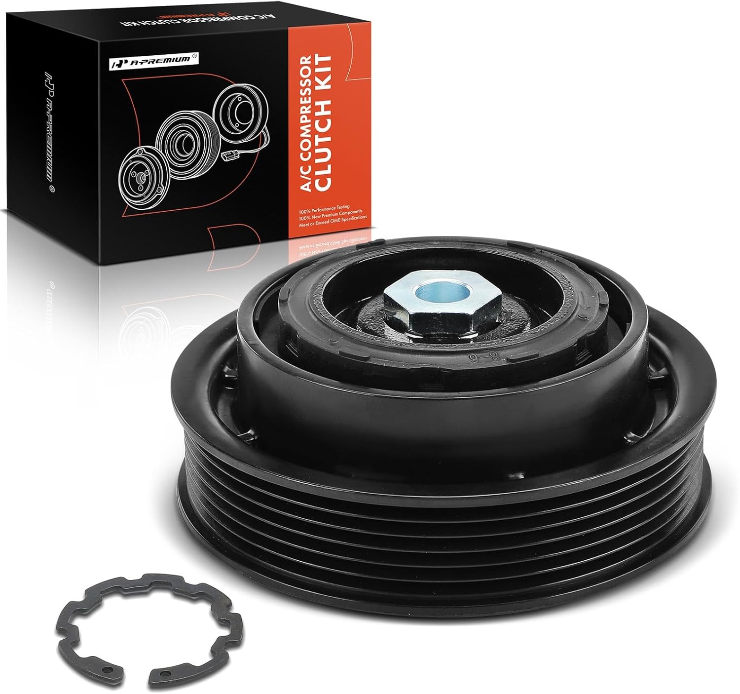 A-Premium Air Conditioner AC Compressor Clutch Kit Compatible with Porsche Macan 2015 2016 2017 2018