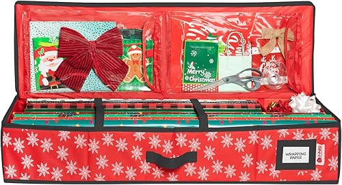 Vista 8 de HOLDN' STORAGE Contenedor de Almacenamiento Premium para Papel de Regalo - Duradero 600D Resistente a Desgarros, Cabe 27 Rollos de Papel de Regalo